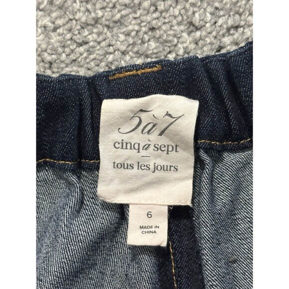Cinq A Sept Kelly Denim Cargo Pants Women's Size 6 Blue Cotton - Picture 6 of 9